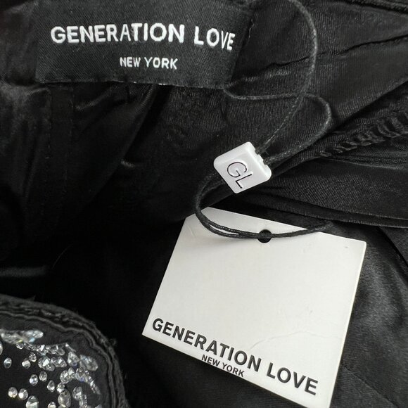 New Generation Love Crepe Crystal Mini Dress Wedding Guest Date Night NYE Sexy - Picture 2 of 6